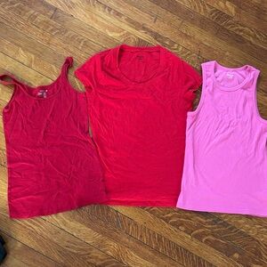 No Boundaries Red & Pink Women’s Tank and Tee Bundle